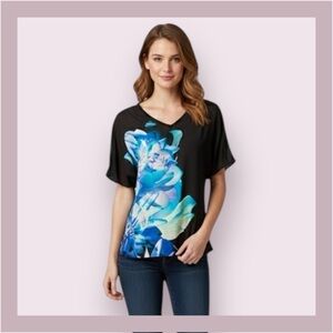 DKNY Jeans Petites Sheer Blouse Size PS